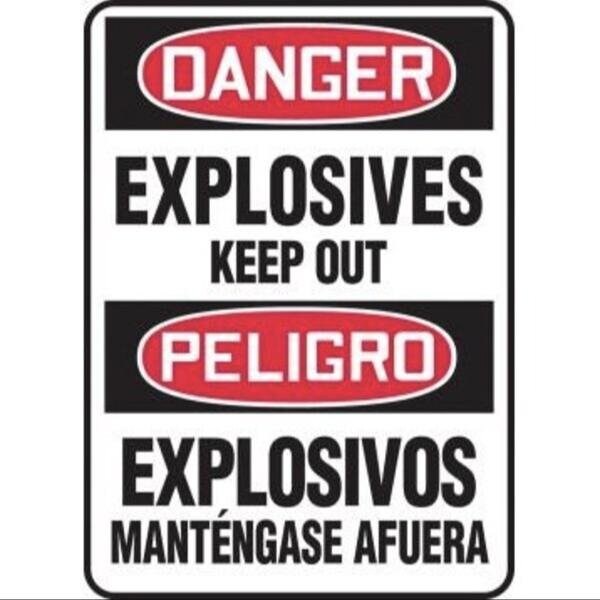 Accuform BILINGUAL OSHA DANGER Safety Sign SBMCHL042VS SBMCHL042VS - main